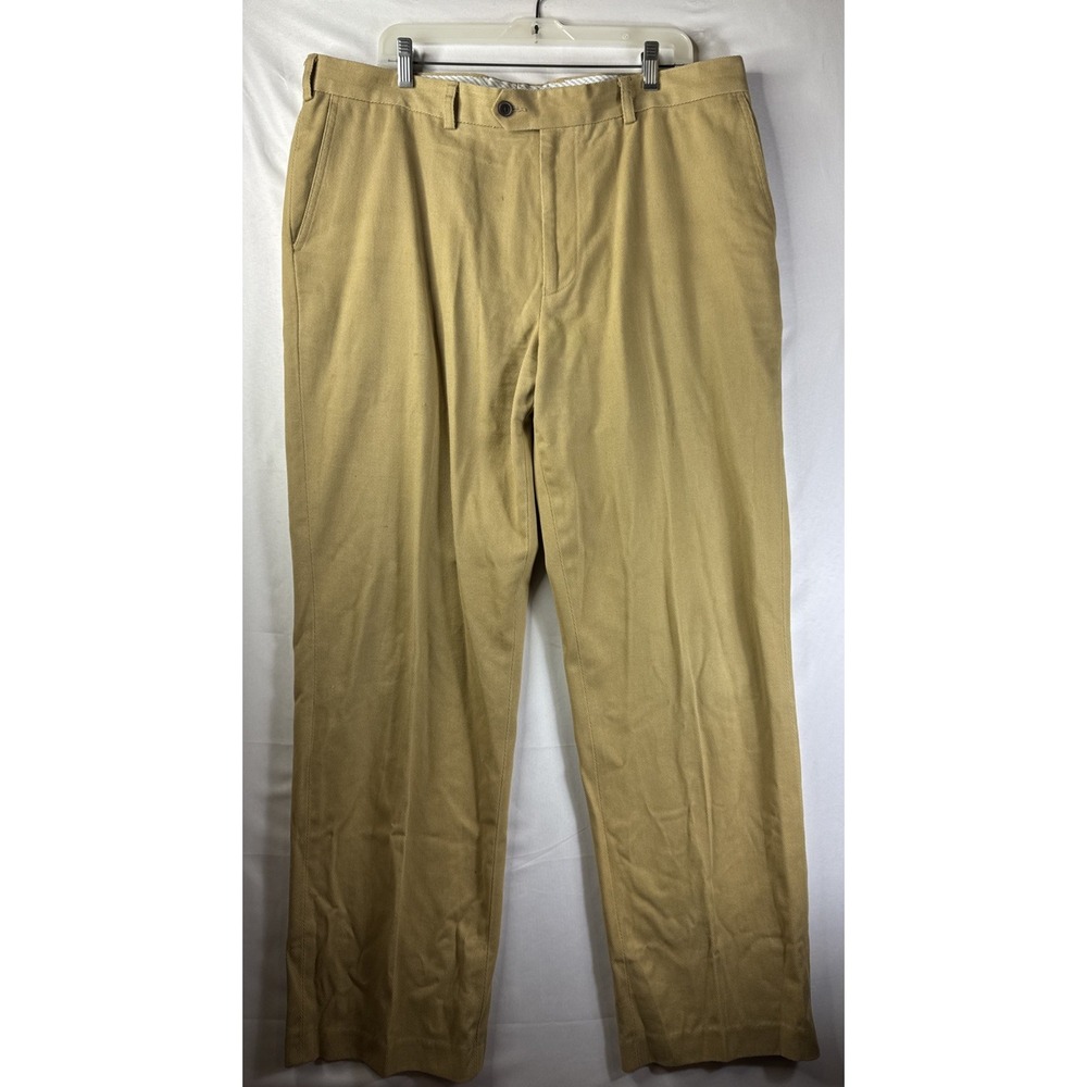 Tommy Hilfiger Microsand Brushed Twill Khaki Pants Men's 38x32 Tan Soft Feel